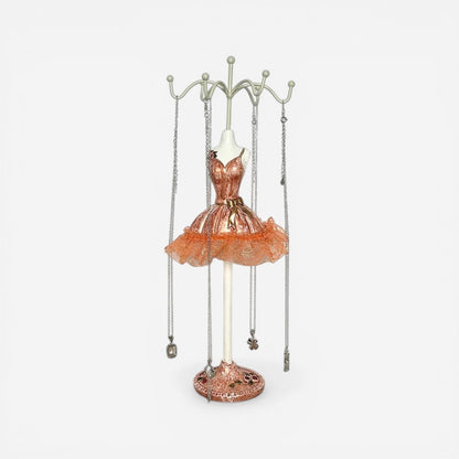 présentoir de bijoux moderne en métal couleur cuivre pour suspendre colliers et boucles d’oreilles
