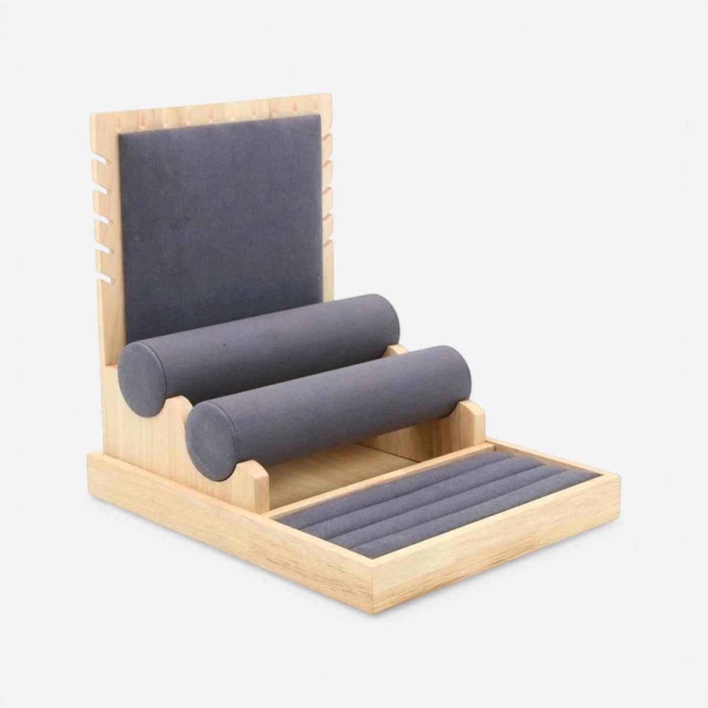 présentoir bijoux compact avec plusieurs niveaux pour organiser différents accessoires