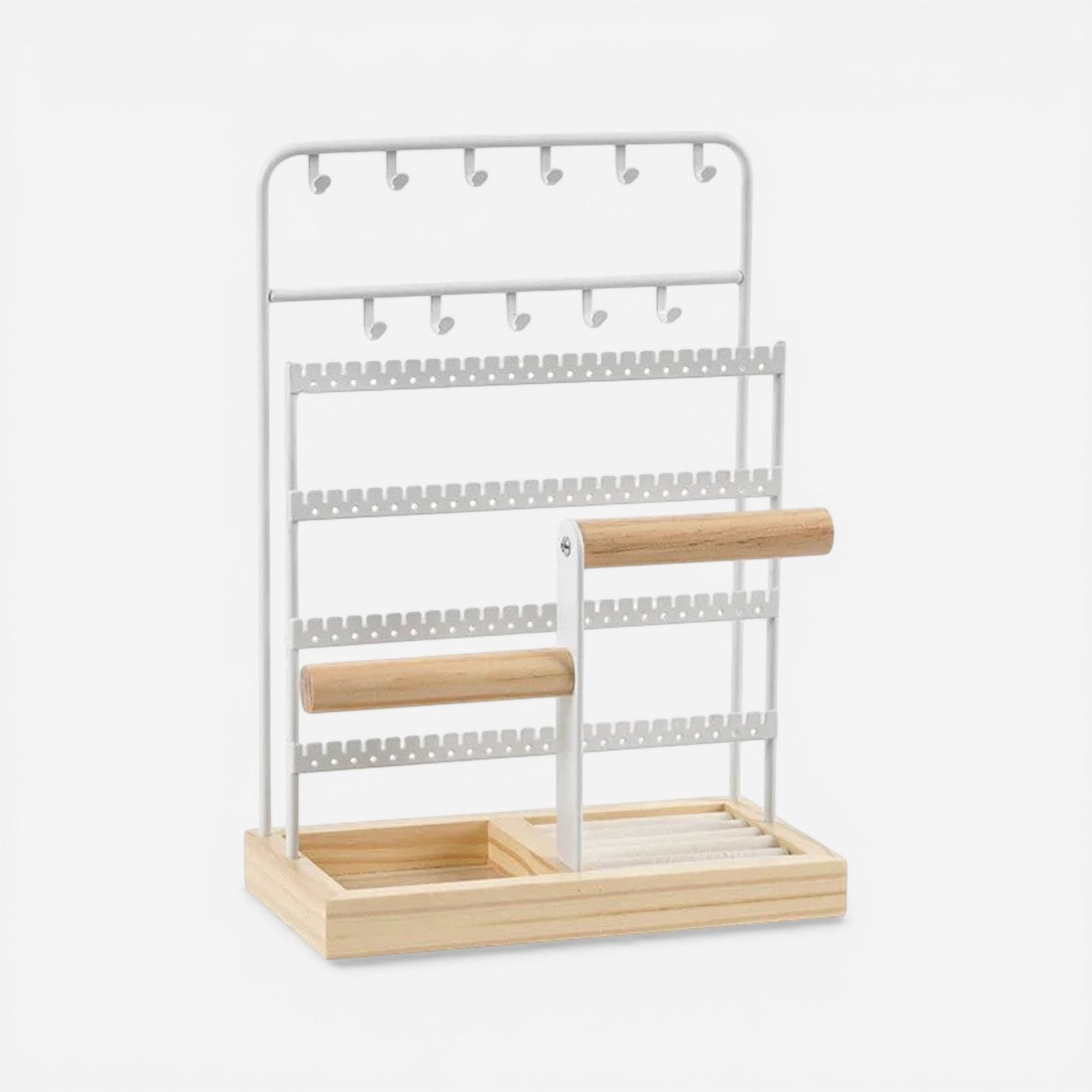 présentoir moderne pour boucles d’oreilles avec design épuré et rangement organisé