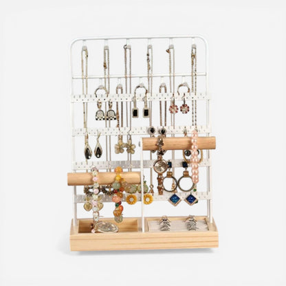présentoir pour boucles d’oreilles multi rangées permettant d’exposer et organiser bijoux