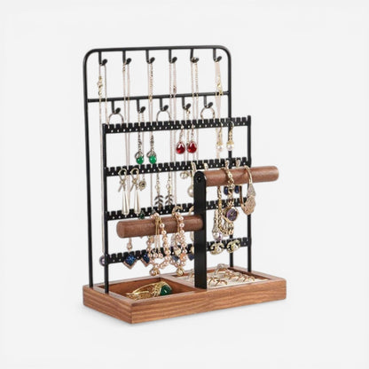 présentoir vertical pour boucles d’oreilles avec plusieurs niveaux pour rangement pratique