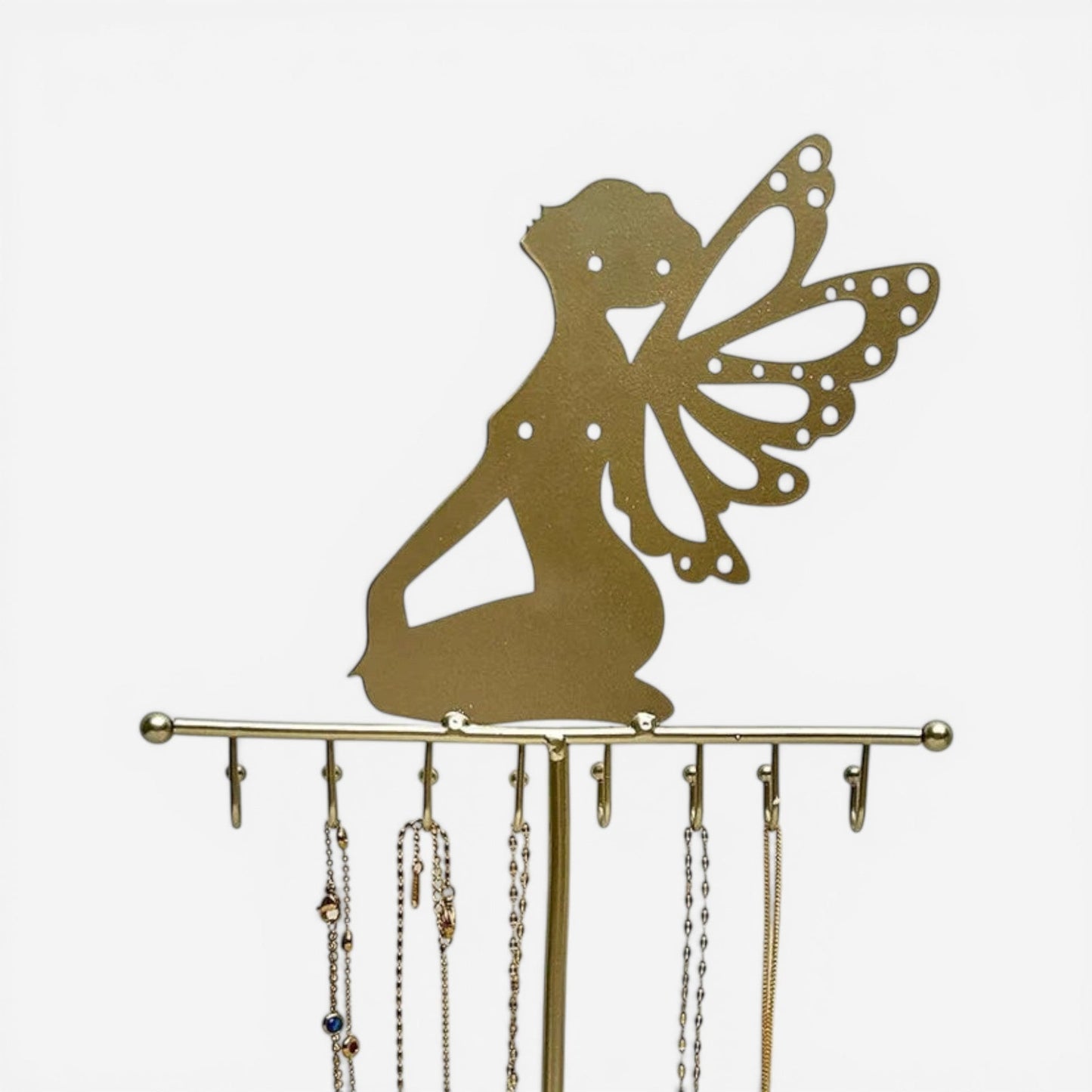 présentoir de colliers artistique avec silhouette décorative pour rangement bijoux
