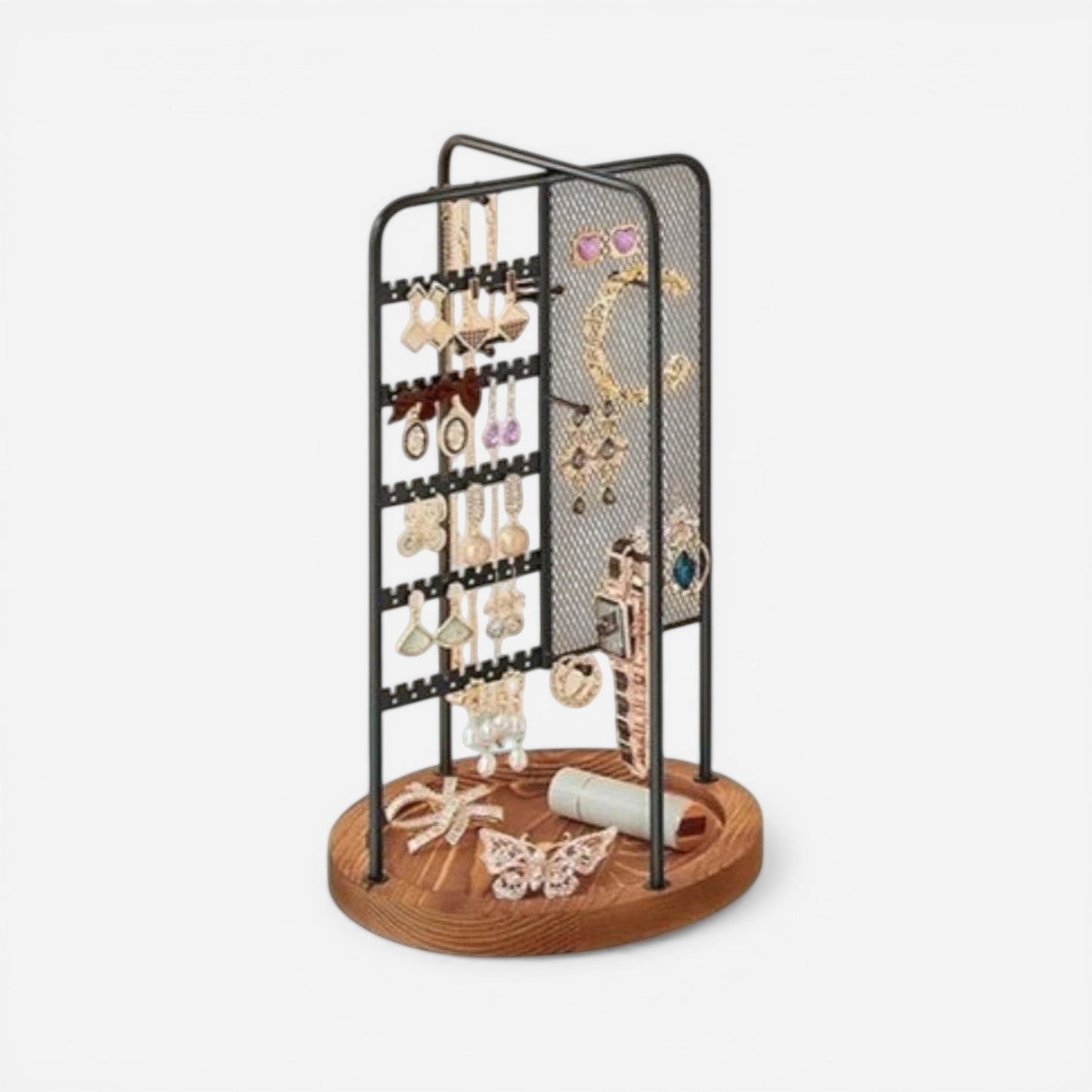 tour a bijoux rotative avec grande capacite pour colliers bracelets et boucles d oreilles
